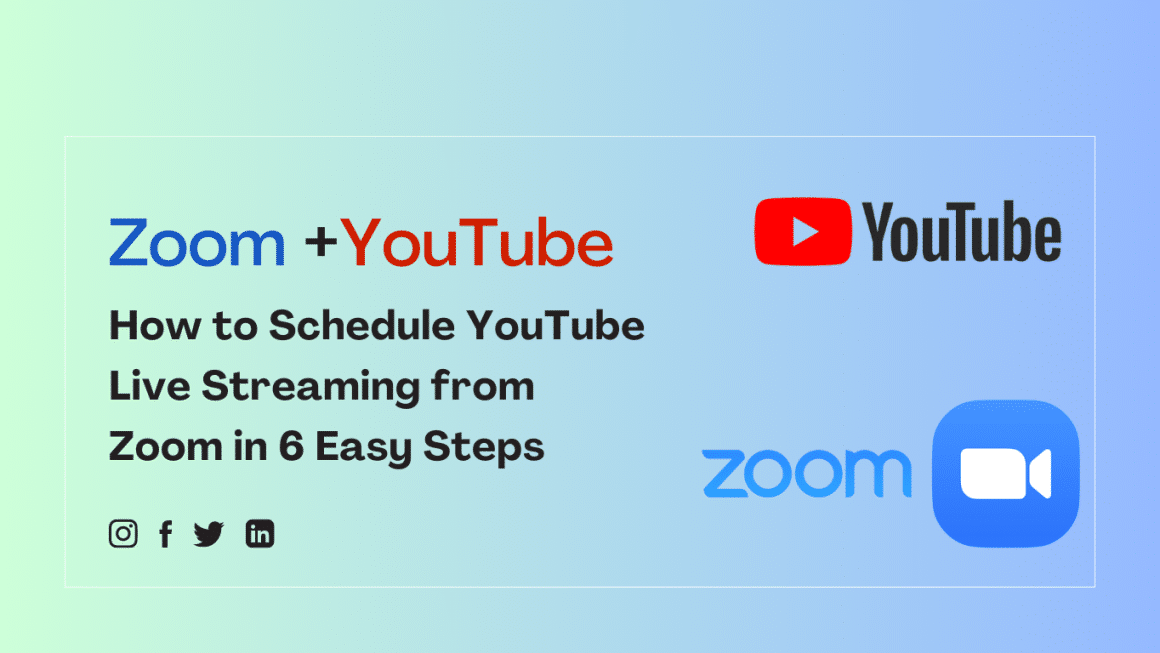 How to Schedule YouTube Live Streaming from Zoom in 6 Easy Steps | Zoom + YouTube